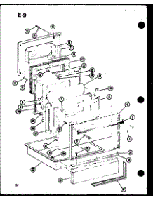 Door parts for Amana Range/Microwave Combo RCR-5-P82319-2S from AppliancePartsPros.com