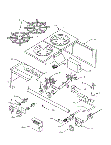 Section 3 parts for Garland Gas Range RCS-48 from AppliancePartsPros.com