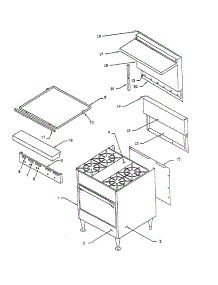 Section 6 parts for Garland Gas Range RCS-48 from AppliancePartsPros.com