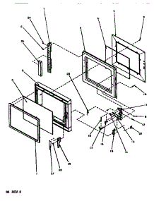 Door Assembly parts for Amana Microwave RCS1050MPB-P1158104M from AppliancePartsPros.com