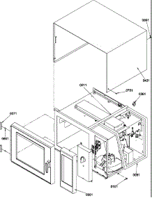 Outer Cabinet parts for Amana Microwave RCS820MPLW-P1140410M from AppliancePartsPros.com