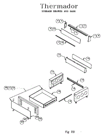 Storage Drawer And Base parts for Thermador Range RDF30RS (9707 & UP) from AppliancePartsPros.com