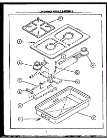 Top Burner Module Assembly parts for Caloric Gas Cooktop RDS-648-UK from AppliancePartsPros.com