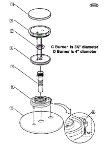 Burner parts for Dcs Gas Range RDT485GD-70714 from AppliancePartsPros.com