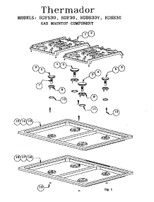 Gas Maintop Component (Rdds30vqb(Prior-9707)) (Rdds30vrs(Prior-9707)) (Rdf30qb(Prior-9708)) (Rdf30qw(Prior-9708)) (Rdf30rs(Prior-9707)) (Rdfs30(Prior-9708)) (Rdss30(Prior-9707)) parts for Thermador Range RED30VQB(PRIOR-9707) from AppliancePartsPros.com