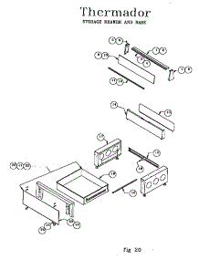 Storage Drawer And Base parts for Thermador Electric Range REF30QW (9708 & UP) from AppliancePartsPros.com