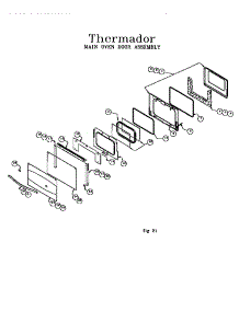 Main Oven Door Assembly parts for Thermador Electric Range REF30QW (9708 & UP) from AppliancePartsPros.com
