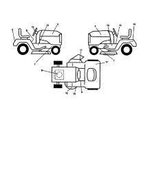 Decals parts for Rally Front-Engine Lawn Tractor RELT1236D from AppliancePartsPros.com