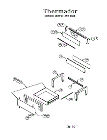 Storage Drawer And Base parts for Thermador Range RES30QB(PRIOR-9708) from AppliancePartsPros.com