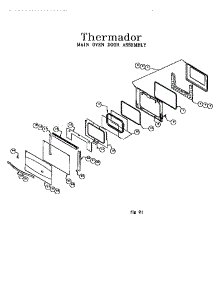 Main Oven Door Assembly parts for Thermador Electric Range RES30RS (9707 & UP) from AppliancePartsPros.com