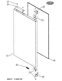 Door Assy parts for Dcs Freestanding Ice Maker RF15I-70879 from AppliancePartsPros.com