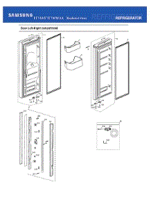 Refrigerator Door Compartment parts for Samsung Bottom-Mount Refrigerator RF18A5101WW/AA-00 from AppliancePartsPros.com