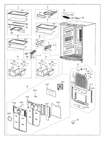 Refrigerator Parts parts for Samsung Bottom-Mount Refrigerator RF18HFENBSR/US-00 from AppliancePartsPros.com