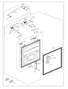 Freezer Door parts for Samsung Bottom-Mount Refrigerator RF18HFENBSR/US-00 from AppliancePartsPros.com