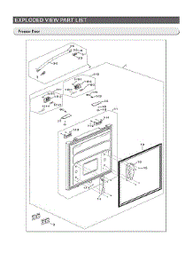 Freezer Door parts for Samsung Bottom-Mount Refrigerator RF18HFENBSR/US-52 from AppliancePartsPros.com