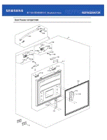 Freezer Door Compartment parts for Samsung Bottom-Mount Refrigerator RF18HFENBSR/US-53 from AppliancePartsPros.com