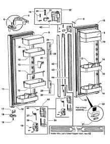 Doors Assy parts for  Bottom-Mount Refrigerator RF201ADUX-22302A from AppliancePartsPros.com