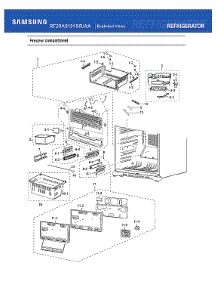 Freezer Compartment parts for Samsung Bottom-Mount Refrigerator RF20A5101SR/AA-00 from AppliancePartsPros.com