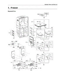 Freezer Assy parts for Samsung Bottom-Mount Refrigerator RF22K9381SR/AA-02 from AppliancePartsPros.com
