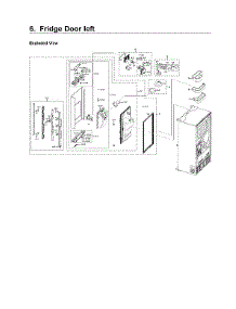 Left Refrigerator Door Parts parts for Samsung Bottom-Mount Refrigerator RF22NPEDBSR/AA-02 from AppliancePartsPros.com