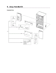 Handle Kit Parts parts for Samsung Bottom-Mount Refrigerator RF22NPEDBSR/AA-02 from AppliancePartsPros.com