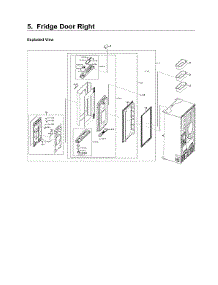 Right Refrigerator Parts parts for Samsung Bottom-Mount Refrigerator RF22NPEDBSR/AA-03 from AppliancePartsPros.com
