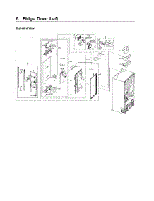 Left Refrigerator Parts parts for Samsung Bottom-Mount Refrigerator RF22NPEDBSR/AA-03 from AppliancePartsPros.com