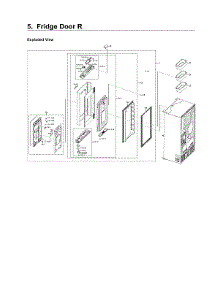 Right Refrigerator Door Parts parts for Samsung Bottom-Mount Refrigerator RF22NPEDBSR/AA-04 from AppliancePartsPros.com