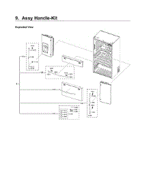Handle Parts parts for Samsung Bottom-Mount Refrigerator RF22NPEDBSR/AA-04 from AppliancePartsPros.com