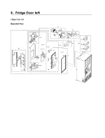 Left Refrigerator Door Parts parts for Samsung Bottom-Mount Refrigerator RF22NPEDBSR/AA-05 from AppliancePartsPros.com
