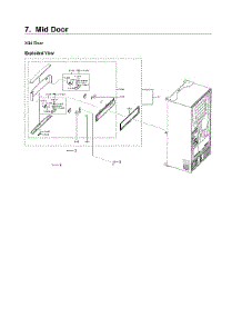 Mid Door Parts parts for Samsung Bottom-Mount Refrigerator RF22NPEDBSR/AA-05 from AppliancePartsPros.com