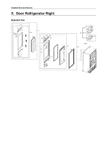 Right Refrigerator Door parts for Samsung Bottom-Mount Refrigerator RF22R7351SG/AA-00 from AppliancePartsPros.com