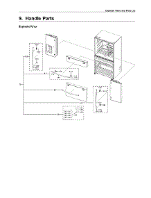 Handle Parts parts for Samsung Bottom-Mount Refrigerator RF22R7551SG/AA-00 from AppliancePartsPros.com
