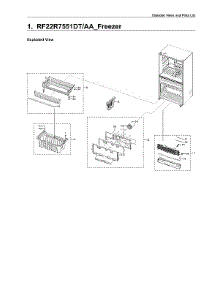 Freezer Parts parts for Samsung Bottom-Mount Refrigerator RF22R7551SR/AA-00 from AppliancePartsPros.com