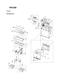 Refrigerator parts for Samsung Bottom-Mount Refrigerator RF23A967512/AA-00 from AppliancePartsPros.com