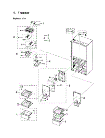 Freezer Parts parts for Samsung Bottom-Mount Refrigerator RF23A9675MT/AA-00 from AppliancePartsPros.com