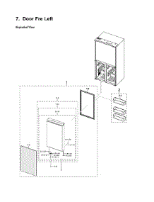 Left Freezer Door Parts parts for Samsung Bottom-Mount Refrigerator RF23A9675MT/AA-00 from AppliancePartsPros.com
