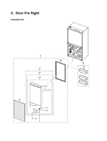 Right Freezer Door Parts parts for Samsung Bottom-Mount Refrigerator RF23A9675MT/AA-00 from AppliancePartsPros.com