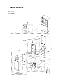 Left Refrigerator Door Parts parts for Samsung Bottom-Mount Refrigerator RF23A9771SG/AA-00 from AppliancePartsPros.com