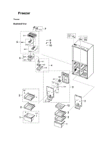 Freezer Parts parts for Samsung Bottom-Mount Refrigerator RF23A9771SR/AA-00 from AppliancePartsPros.com