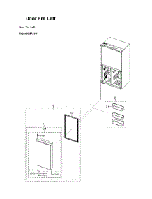 Left Freezer Door Parts parts for Samsung Bottom-Mount Refrigerator RF23A9771SR/AA-00 from AppliancePartsPros.com