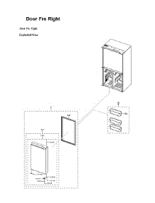 Right Freezer Door Parts parts for Samsung Bottom-Mount Refrigerator RF23A9771SR/AA-00 from AppliancePartsPros.com
