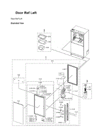 Left Refrigerator Door parts for Samsung Bottom-Mount Refrigerator RF23BB820012/AA-00 from AppliancePartsPros.com