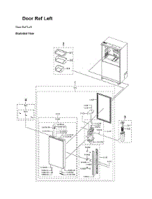 Left Refrigerator Door parts for Samsung Bottom-Mount Refrigerator RF23BB8200AP/AA-00 from AppliancePartsPros.com