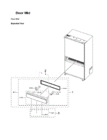 Mid Door parts for Samsung Bottom-Mount Refrigerator RF23BB8200AP/AA-00 from AppliancePartsPros.com