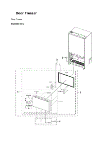 Freezer Door parts for Samsung Bottom-Mount Refrigerator RF23BB8200AP/AA-00 from AppliancePartsPros.com