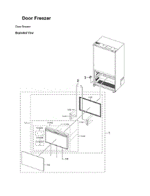 Freezer Door parts for Samsung Bottom-Mount Refrigerator RF23BB8200QL/AA-00 from AppliancePartsPros.com