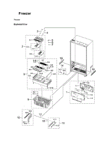 Freezer Parts parts for Samsung Bottom-Mount Refrigerator RF23BB89008M/AA-00 from AppliancePartsPros.com