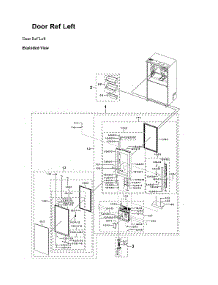 Left Refrigerator Door Parts parts for Samsung Bottom-Mount Refrigerator RF23BB89008M/AA-00 from AppliancePartsPros.com