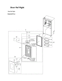 Right Refrigerator Door Parts parts for Samsung Bottom-Mount Refrigerator RF23BB89008M/AA-00 from AppliancePartsPros.com